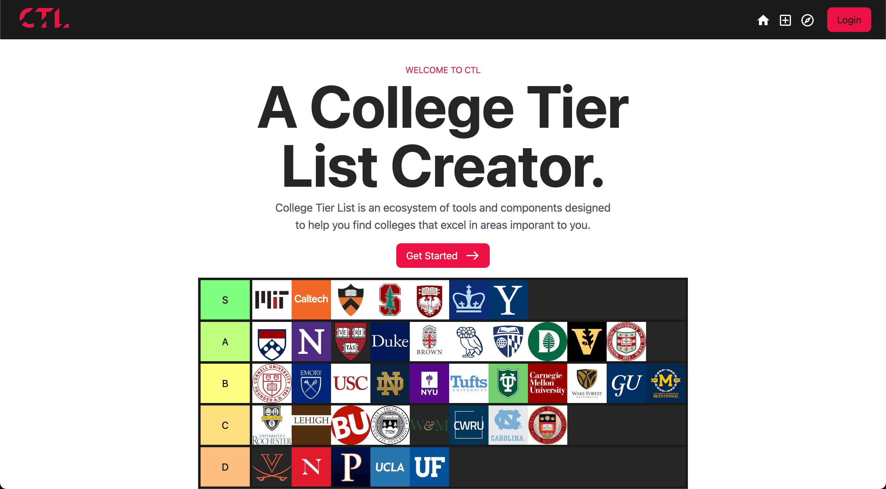 College Tier List